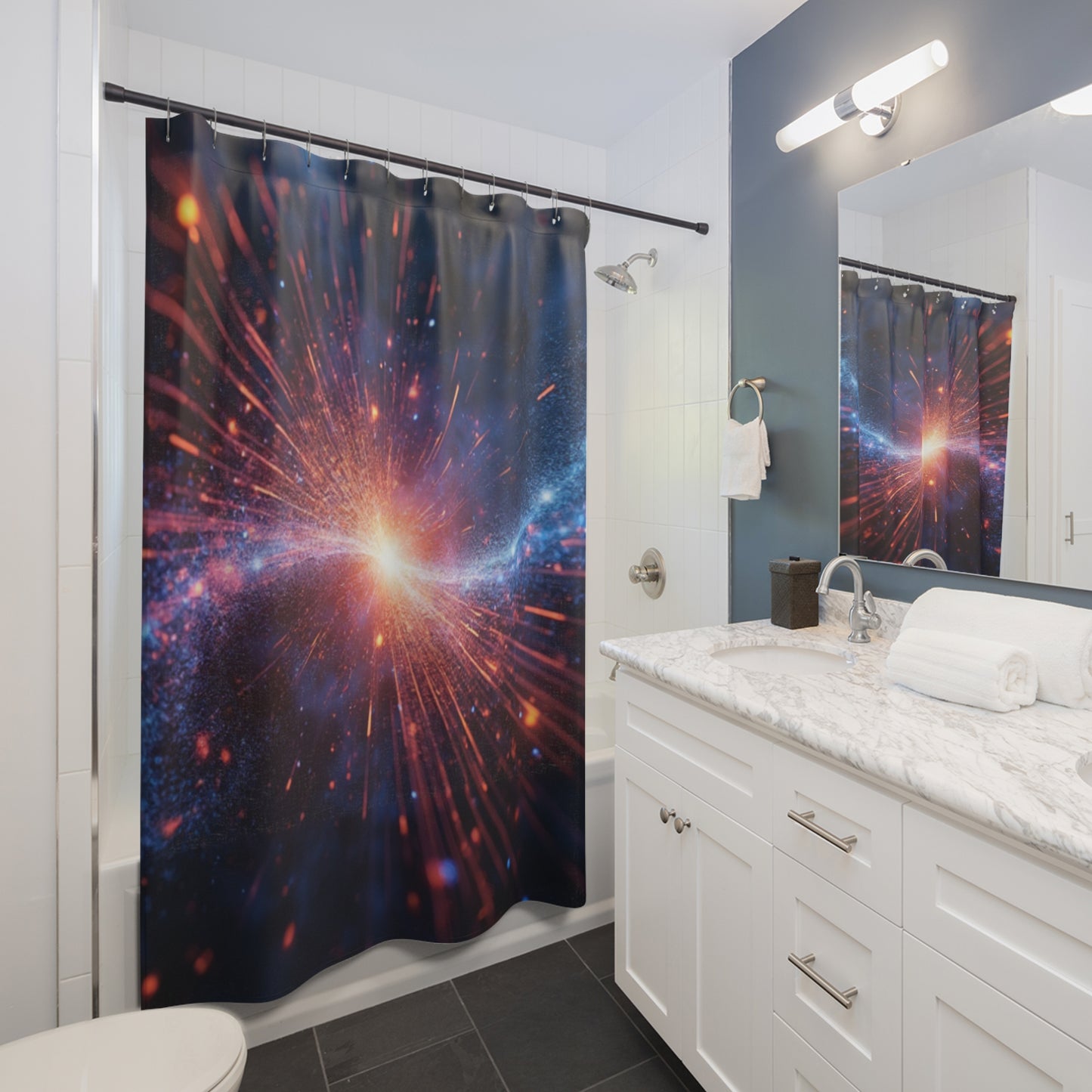 Shower Curtains - Particles Colliding